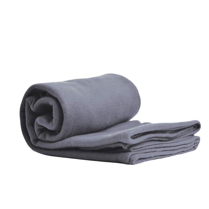Wolf Essentials Cozy-Soft Microfleece Travel Blanket, 50x60 Inch, Lightweight, Compact, Perfect for Airplane and Car, Charcoal - Image 2